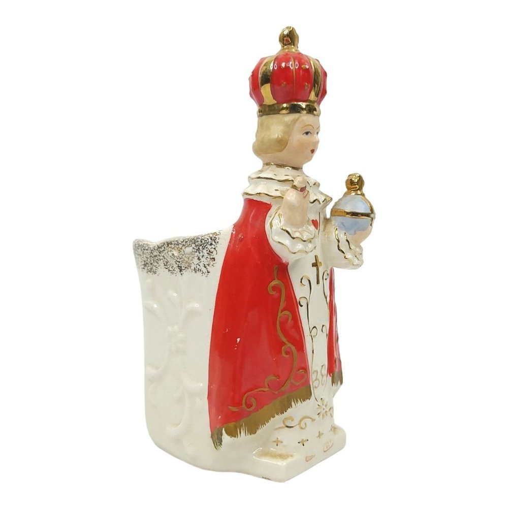 Vintage Rubens Originals Jesus Infant Of Prague Porcelain Planter Vase Figurine